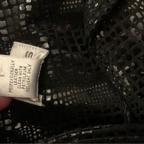 Chico’s alligator print leather blazer, jacket coat metallic mob wife - Picture 8 of 8